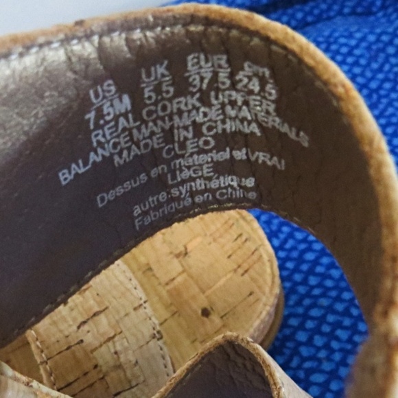 Naturalizer Womens Cleo Double Strap Slide Cork Sandals 7.5 NEW - Picture 6 of 7